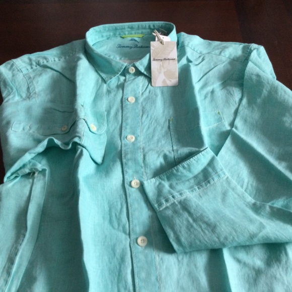 Tommy Bahama Sea Glass Breeze Lone Sleeve Linen Shirt New - Picture 12 of 14